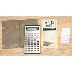 Texas Instruments TI BA-II Business | Vintage 1980s | WORKS